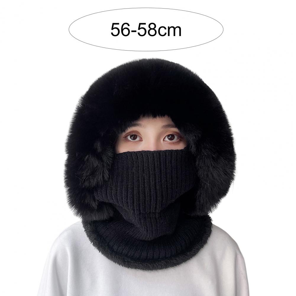 Knitted Hat Pompom Plus Ears Protection