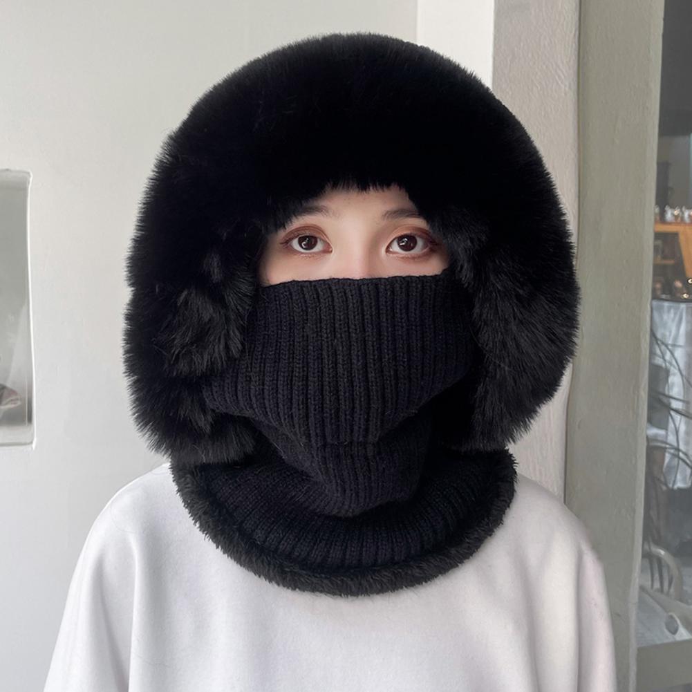 Knitted Hat Pompom Plus Ears Protection